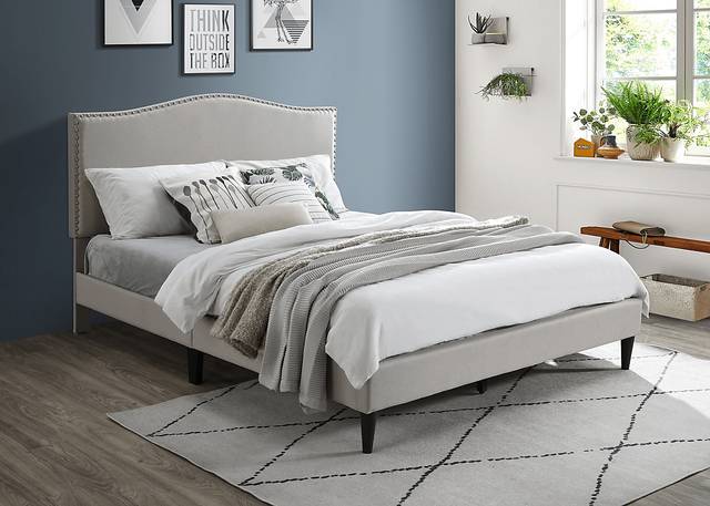 Trapon Beige Queen Bed - Thumbnail - Image 3