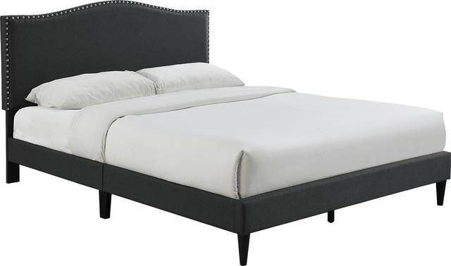 Trapon Charcoal Queen Bed - Thumbnail - Image 1