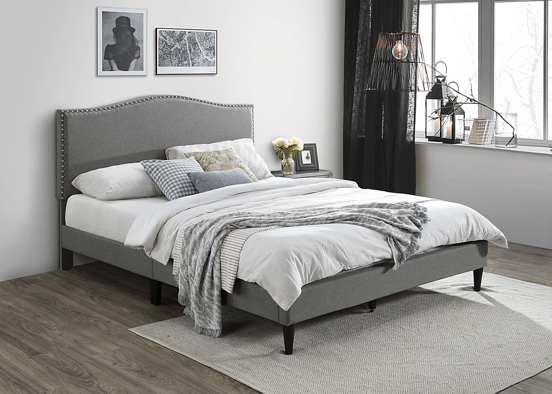 Trapon Gray King Bed - Image 3