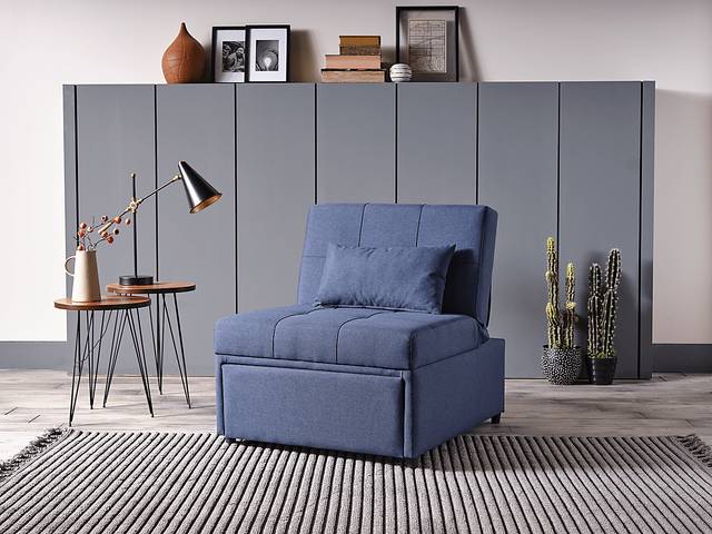 Traskwood Blue Sleeper Chair - Thumbnail - Image 12