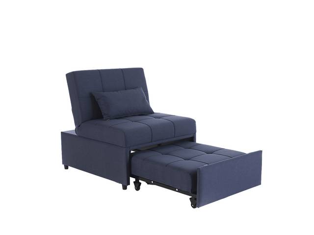 Traskwood Blue Sleeper Chair - Thumbnail - Image 6