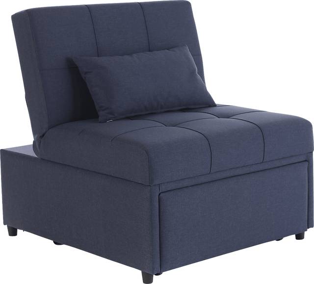 Traskwood Blue Sleeper Chair - Thumbnail - Image 1