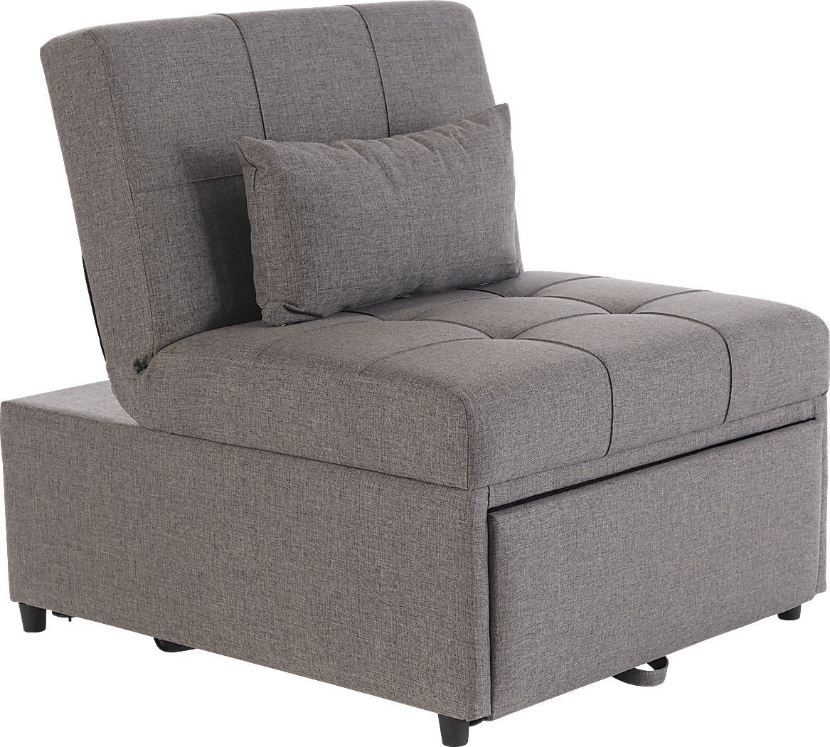 Traskwood Gray Polyester Fabric Sleeper Chair | Rooms to Go