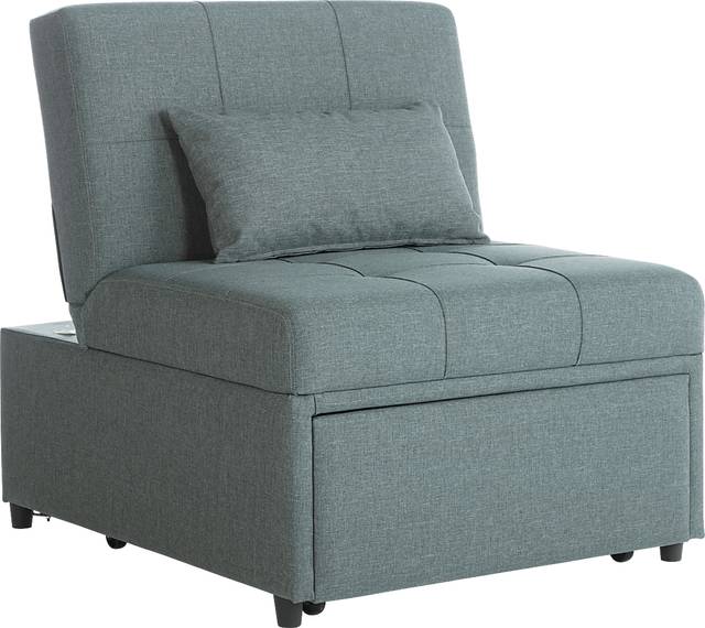 Traskwood Green Sleeper Chair - Thumbnail - Image 1