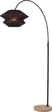Traverse Drive Black Arc Floor Lamp