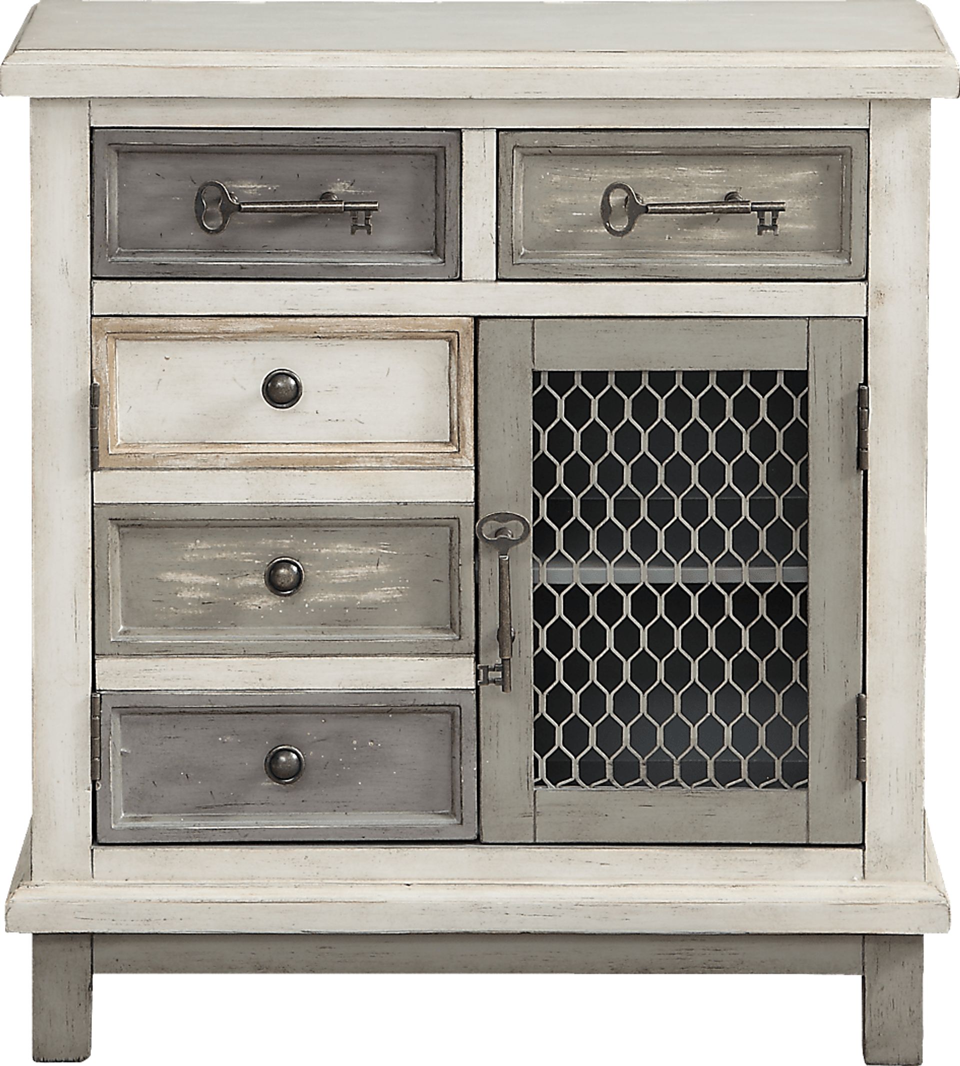 Travertine Gray Accent Cabinet - Image 2