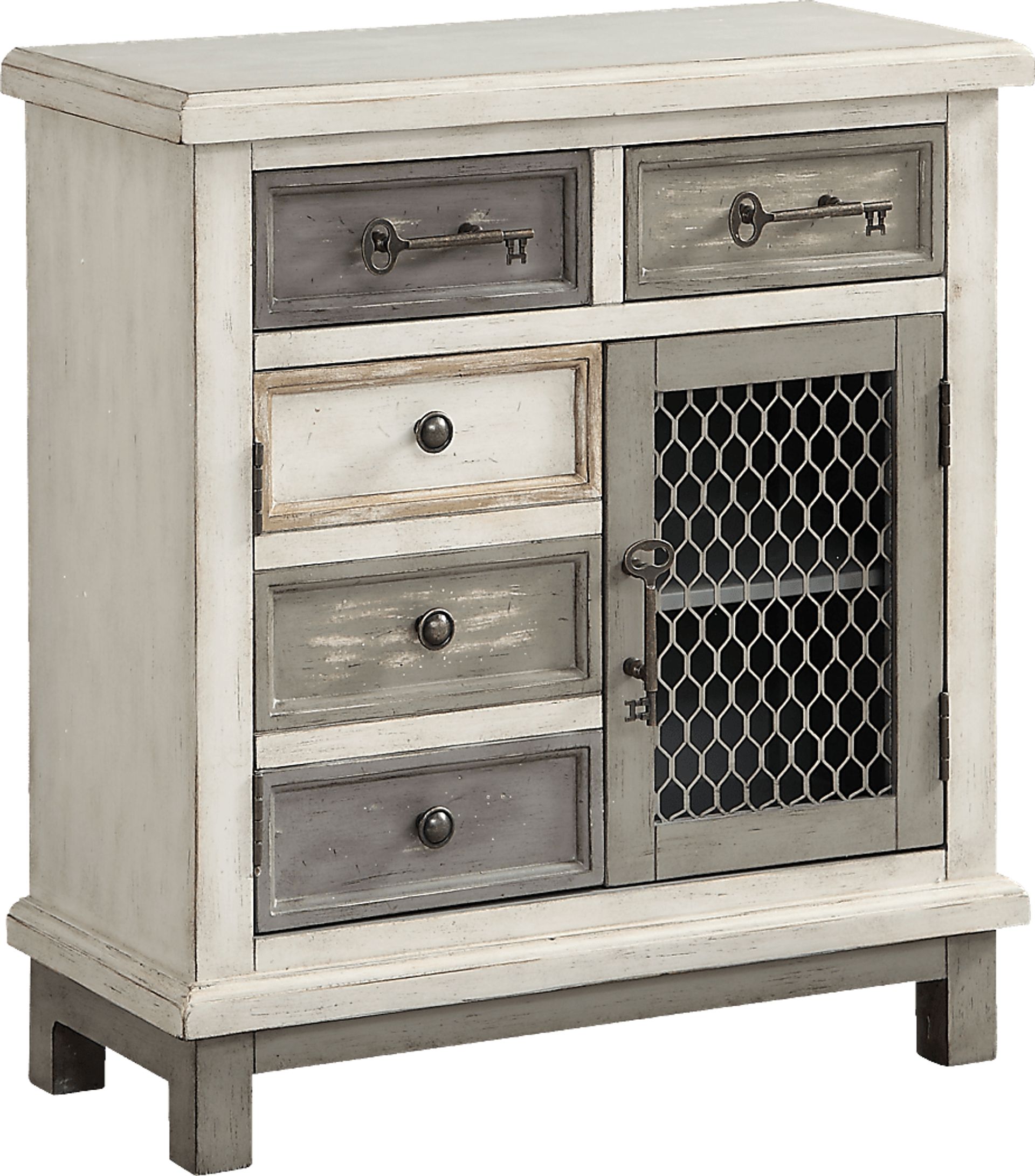 Travertine Gray Accent Cabinet - Image 1