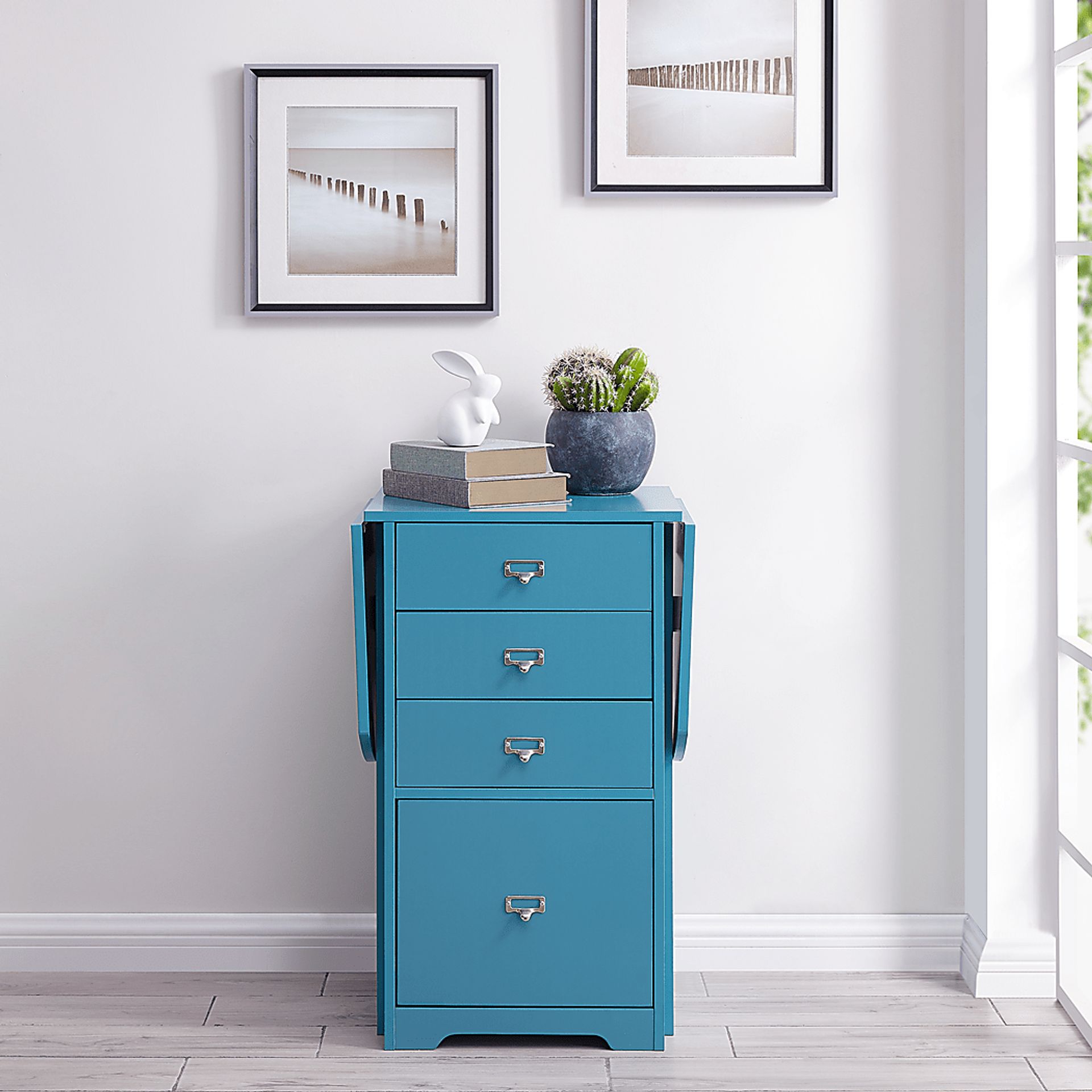 Travia Blue Folding Desk - Image 7