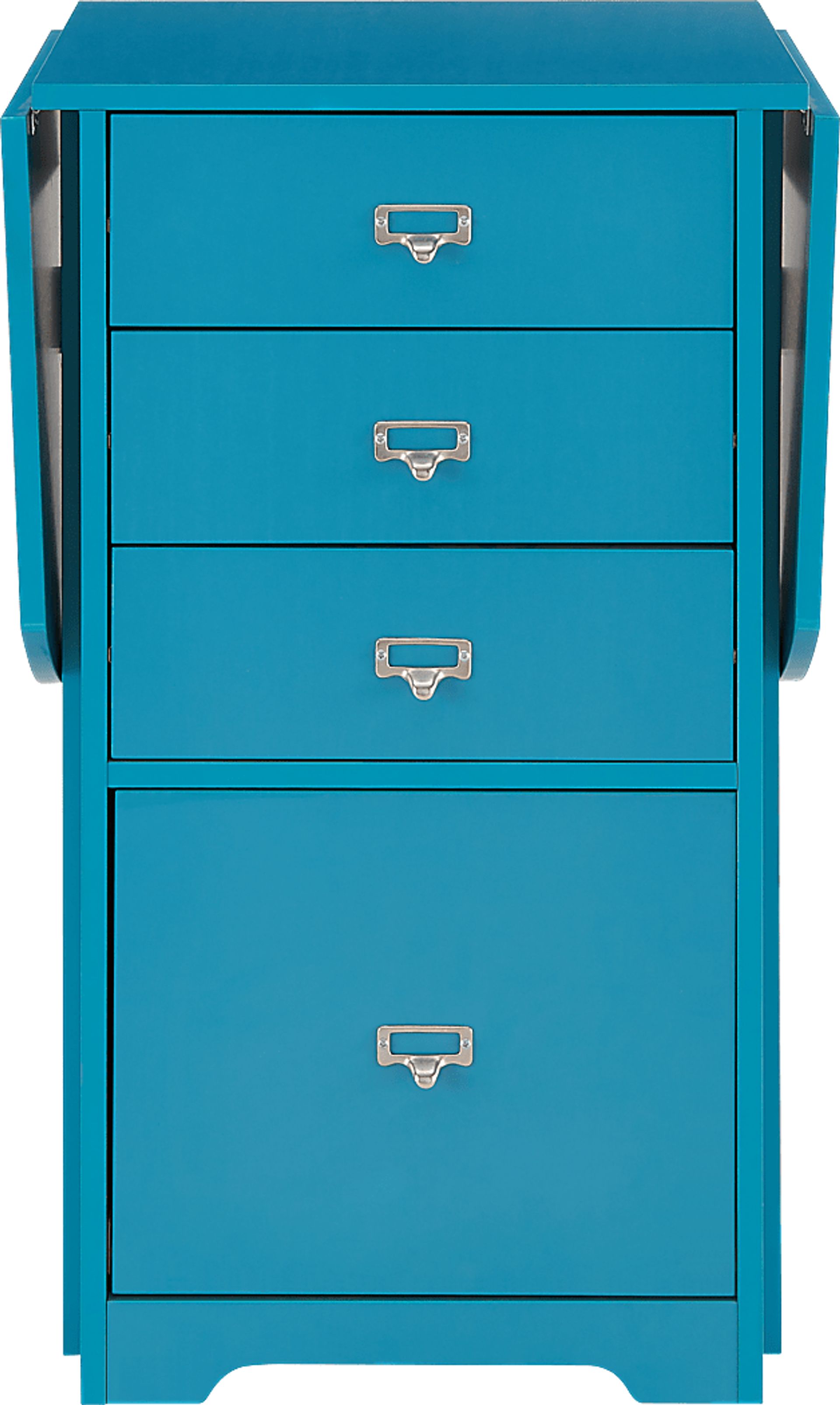 Travia Blue Folding Desk - Image 1