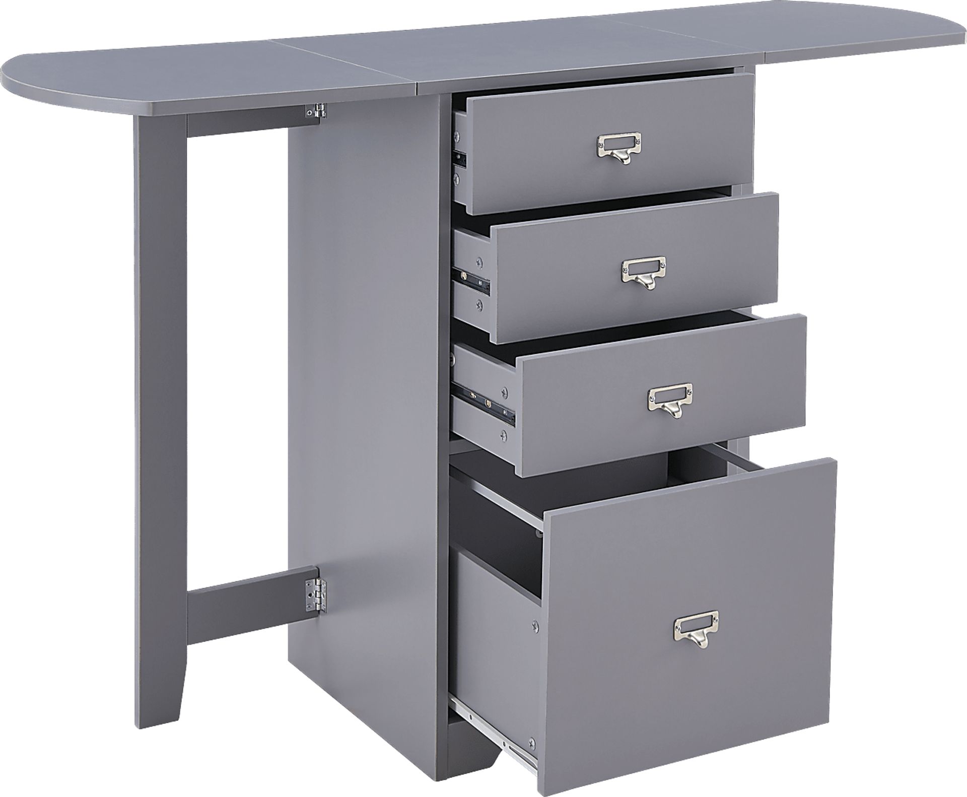 Travia Gray Folding Desk - Image 2