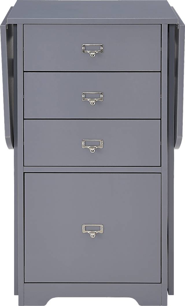 Travia Gray Folding Desk - Thumbnail - Image 1