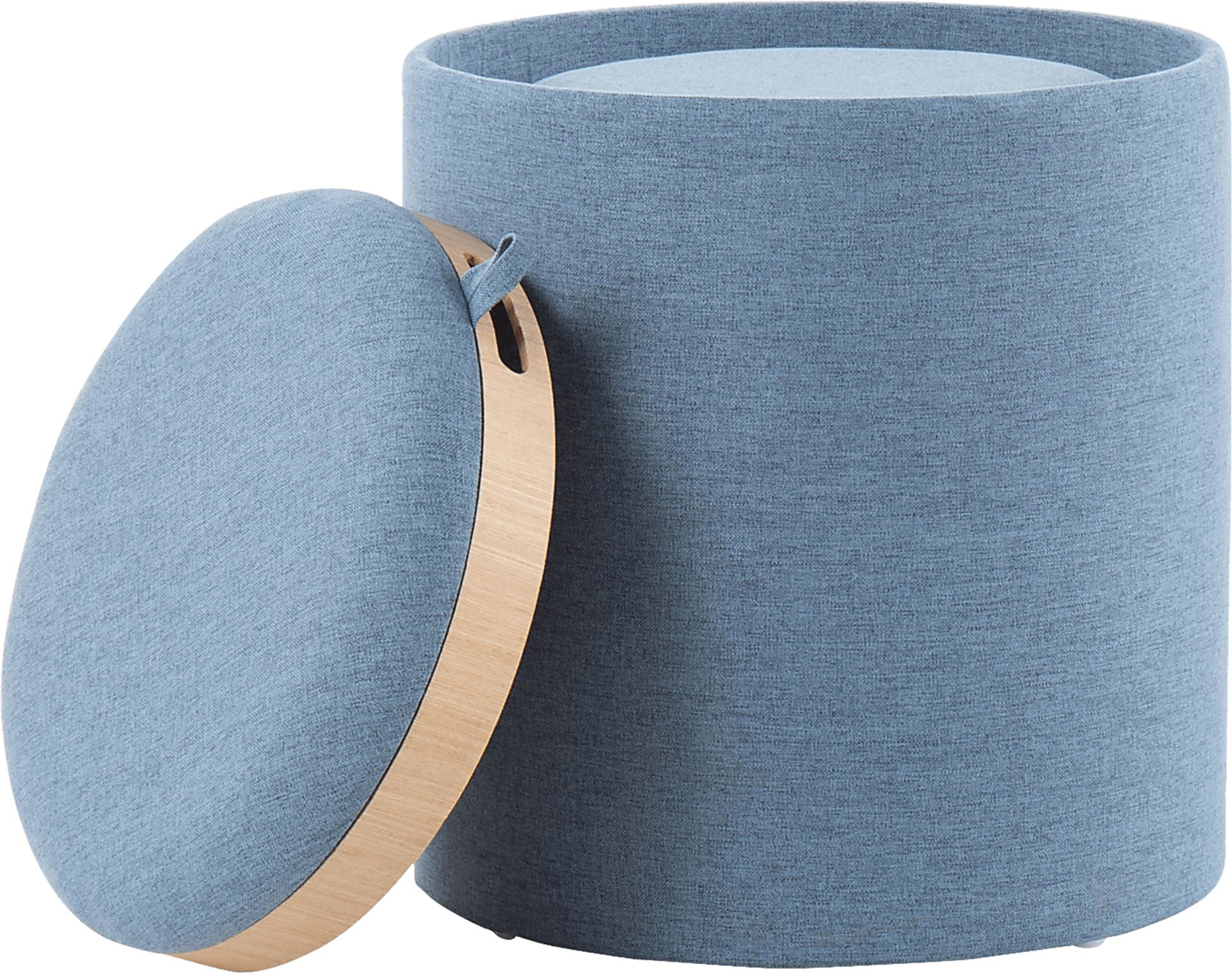 Traymore Blue Ottoman, Set of 2 - Image 5