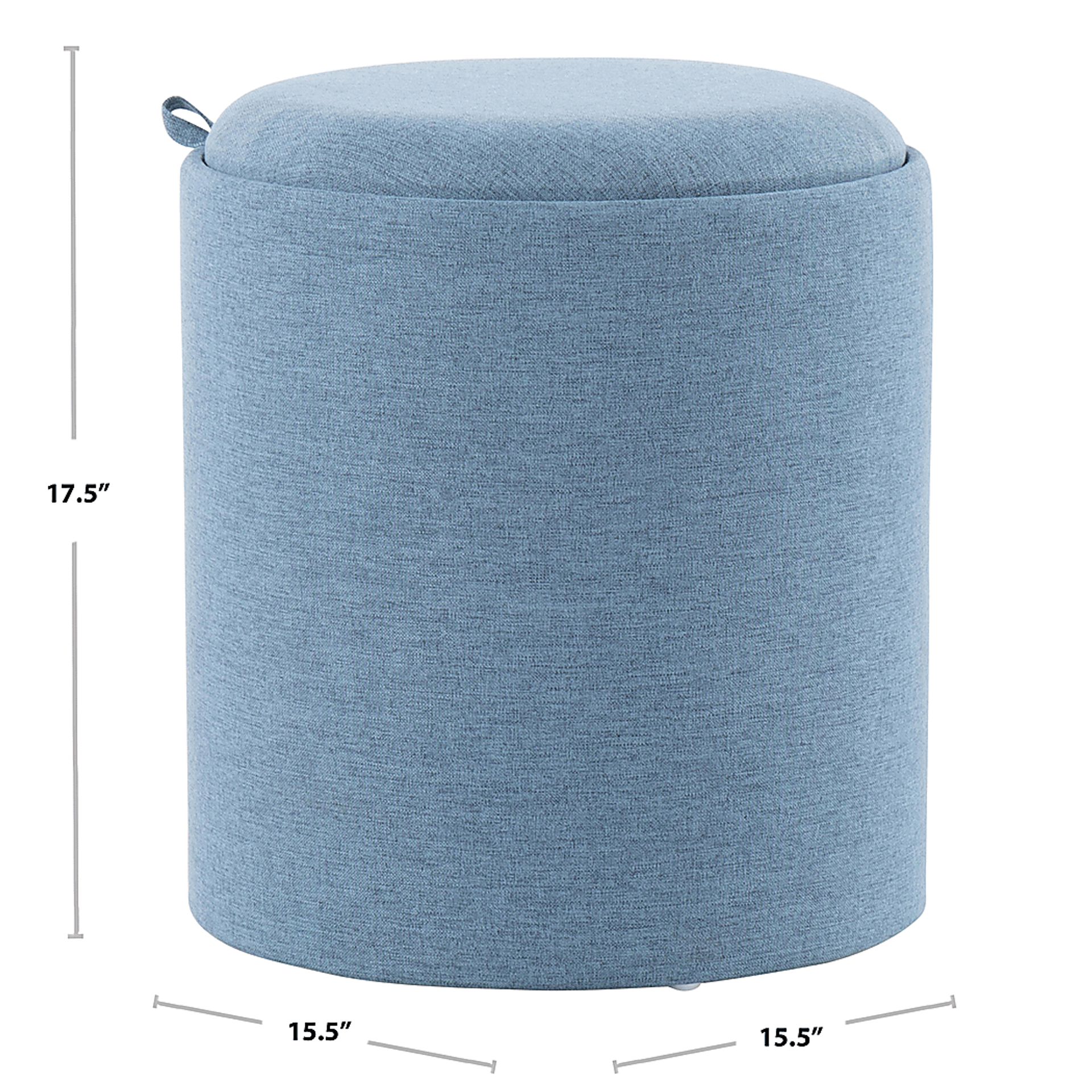 Traymore Blue Ottoman, Set of 2 - Image 6