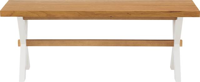 Trebruk White Dining Bench - Thumbnail - Image 1