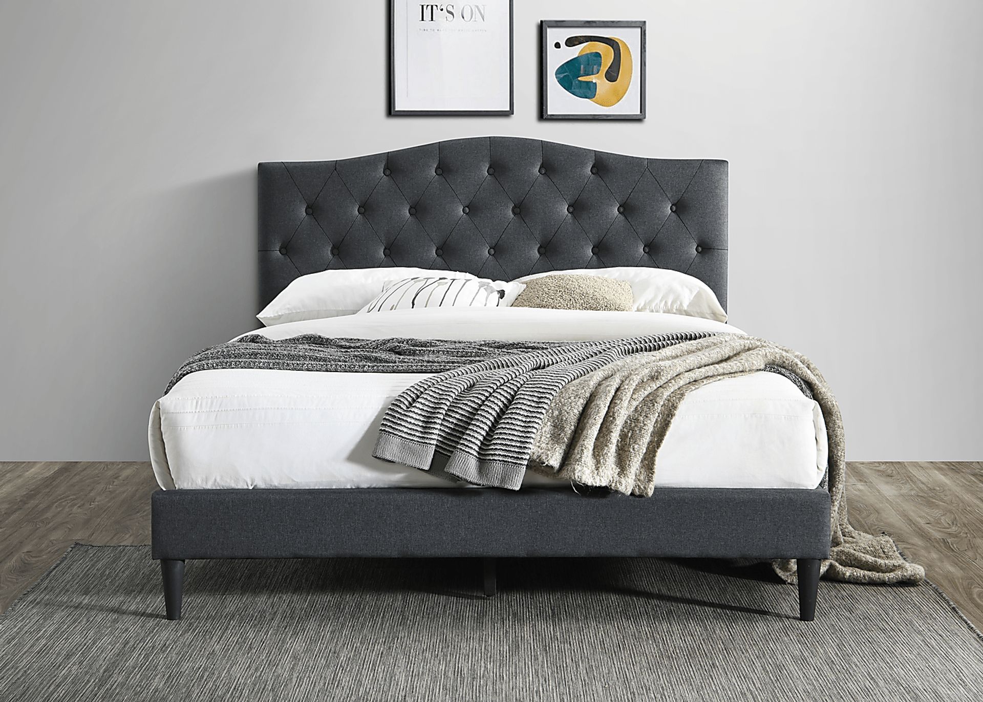 Treebrooke Charcoal Queen Bed - Image 4
