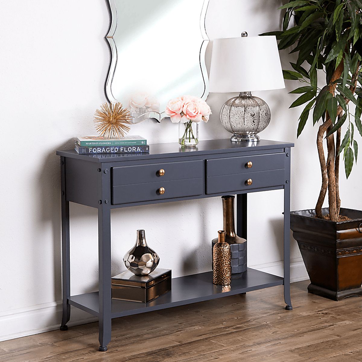 Trefor Blue Colors Sofa Table | Rooms to Go