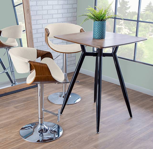 Trefore Cream Adjustable Barstool, Set of 2 - Thumbnail - Image 3