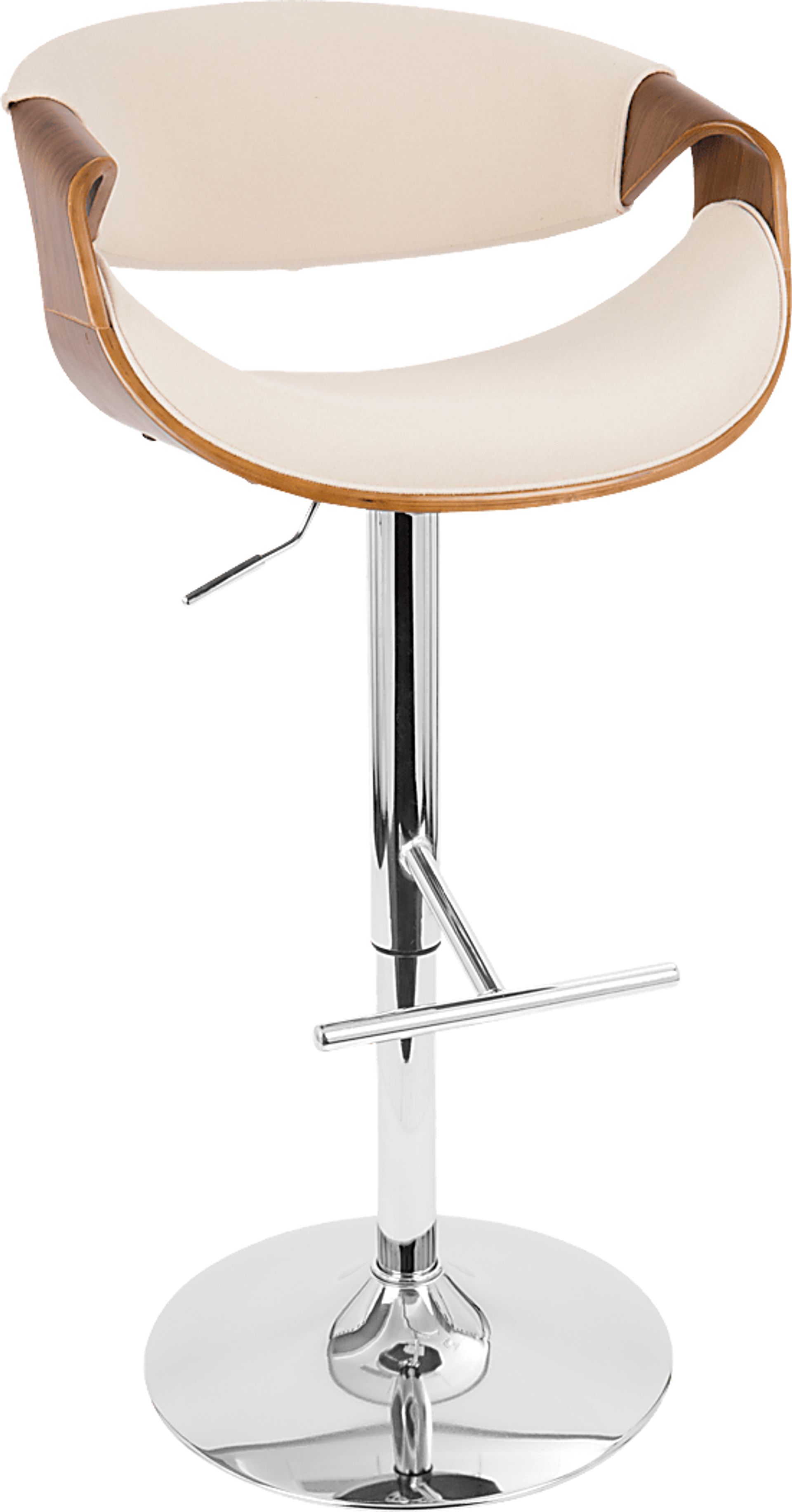Trefore Cream Adjustable Swivel Barstool, Set of 3 - Image 3