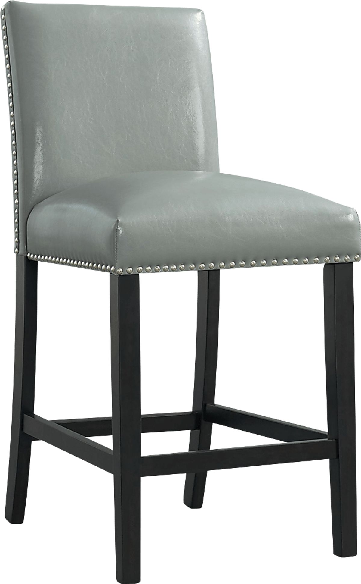 Trekfords Gray Polyester,Polyurethane Fabric Counter Stool, Set Of 2 ...