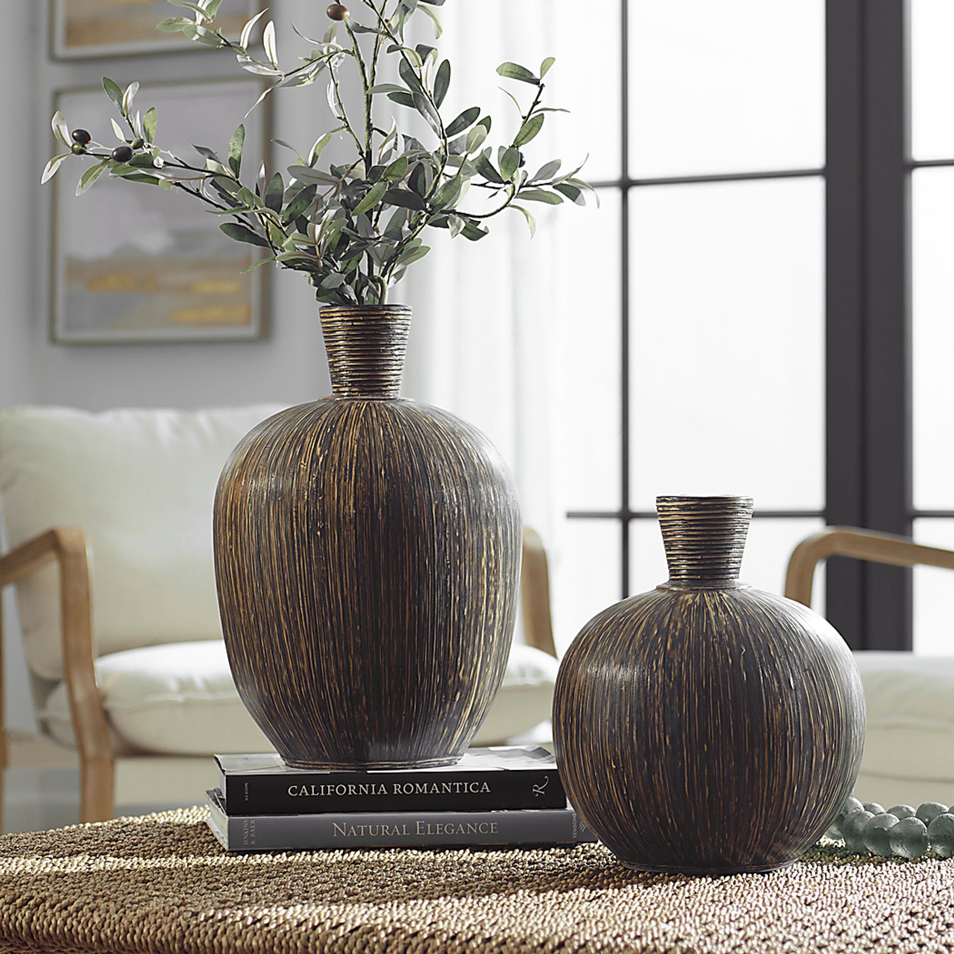 Trekor Brown Vase, Set of 2 - Image 3