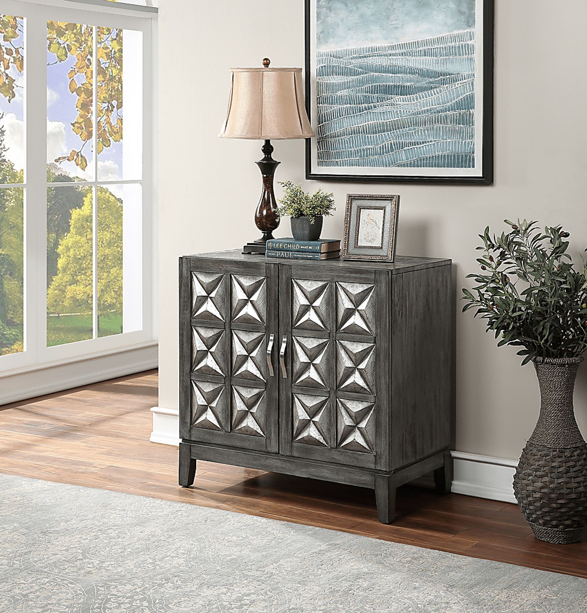 Trelawnley Gray Accent Cabinet - Image 5