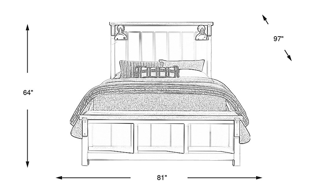 Tremblay Square White 3 Pc King Storage Bed
