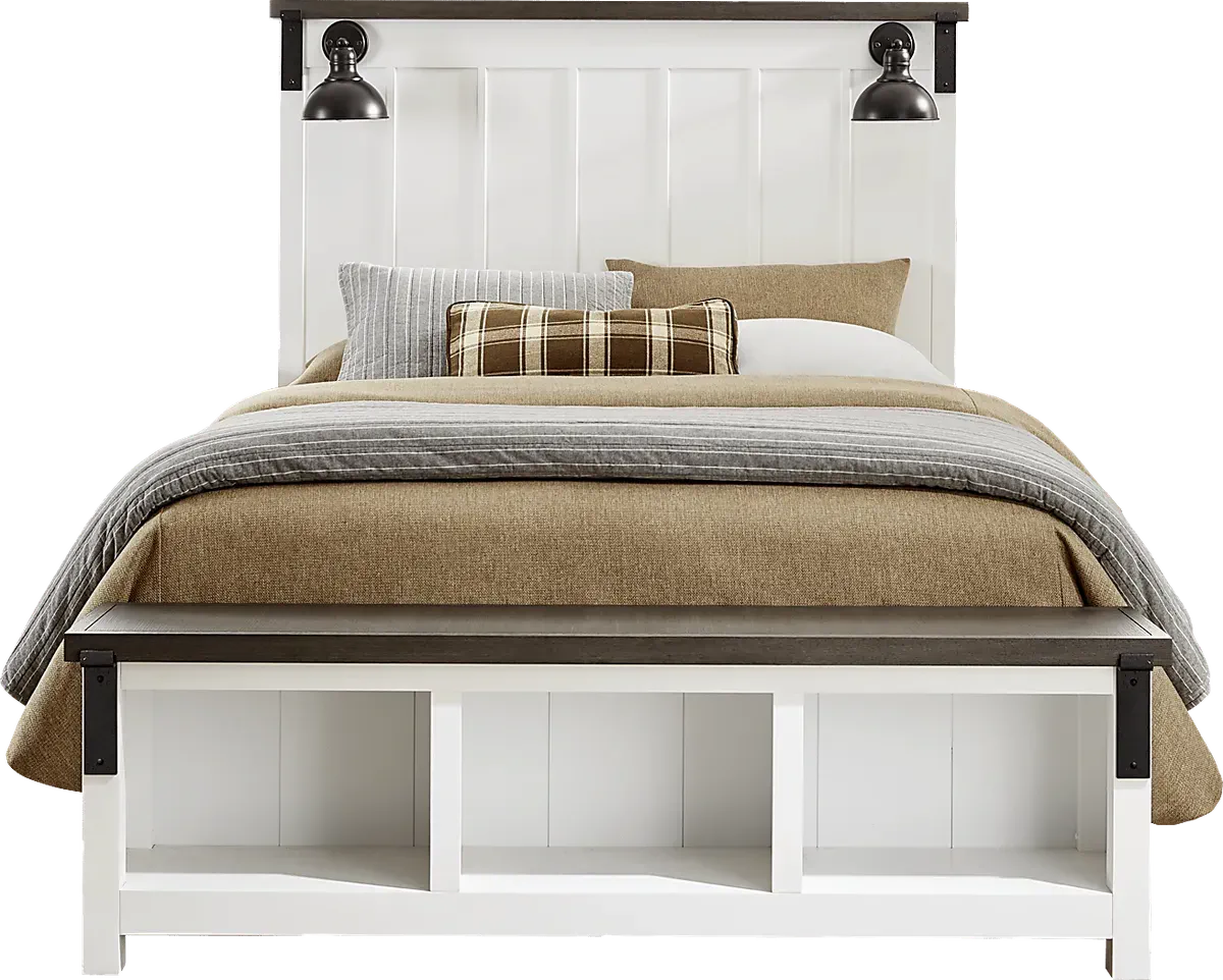 Tremblay Square 5 Pc White Colors,White Queen Bedroom Set With Dresser