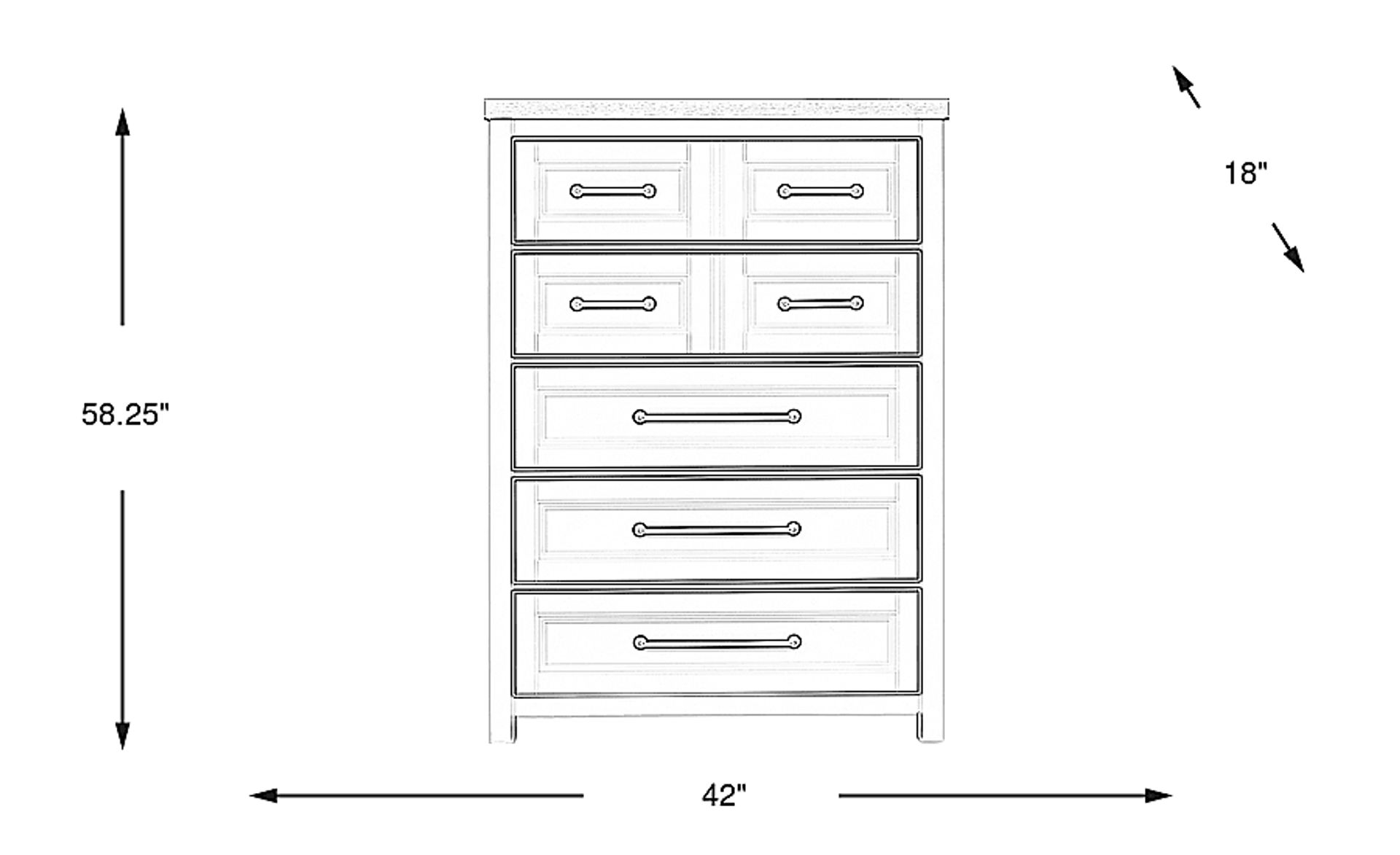 Dimension Image. Please refer to the Dimension Tab on this page for dimension details.