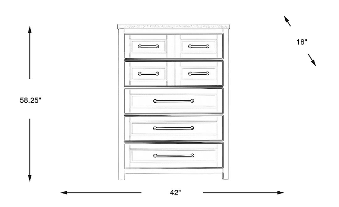 Tremblay Square White Chest