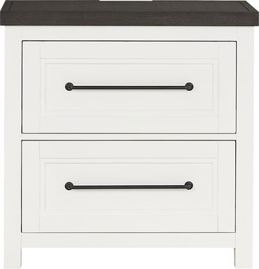 Tremblay Square White Nightstand