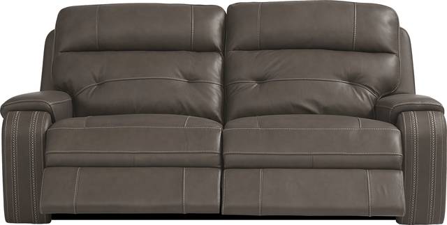 Tremezzo Brown Leather Power Reclining Sofa - Thumbnail - Image 2