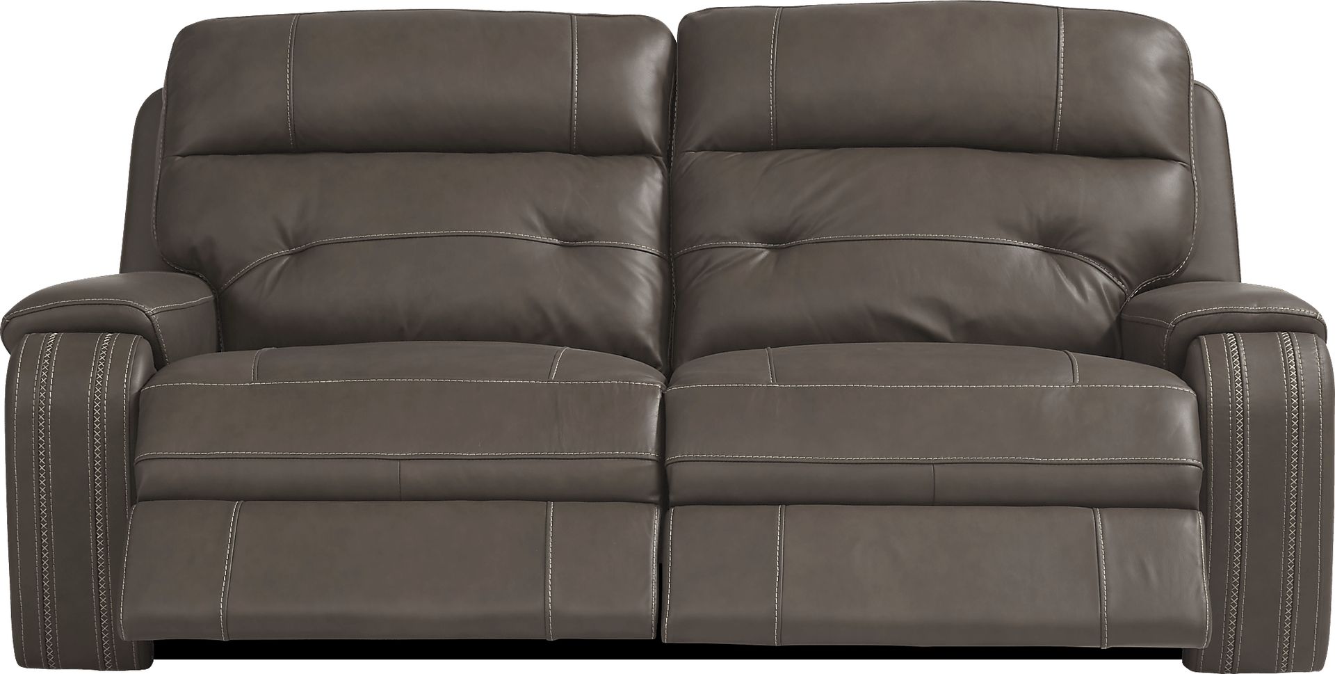 Tremezzo Brown Leather Reclining Sofa - Image 2
