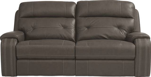 Tremezzo Brown Leather Reclining Sofa - Thumbnail - Image 1