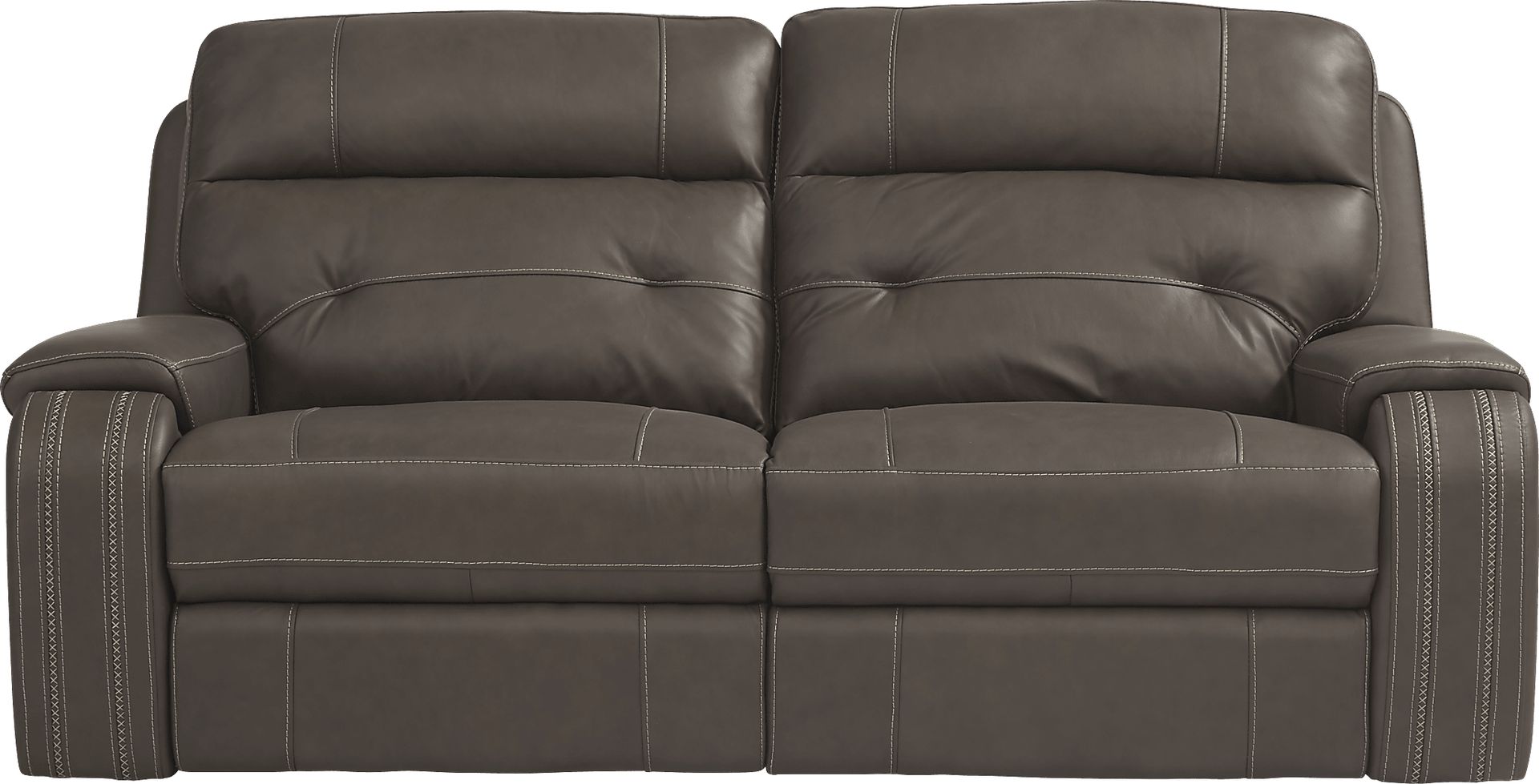 Tremezzo Brown Leather Reclining Sofa - Image 1
