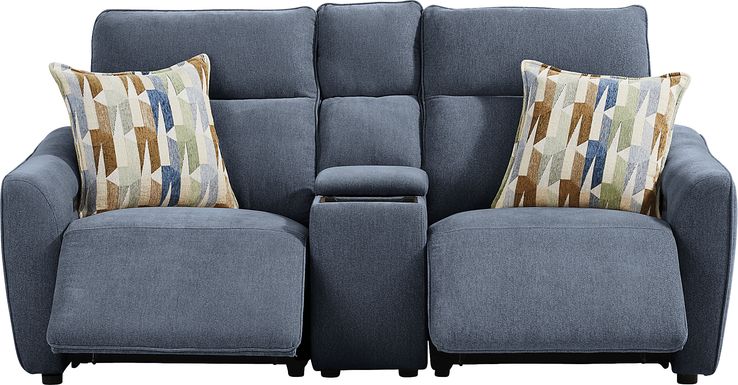 Tremont Indigo 3 Pc Power Reclining Console Loveseat