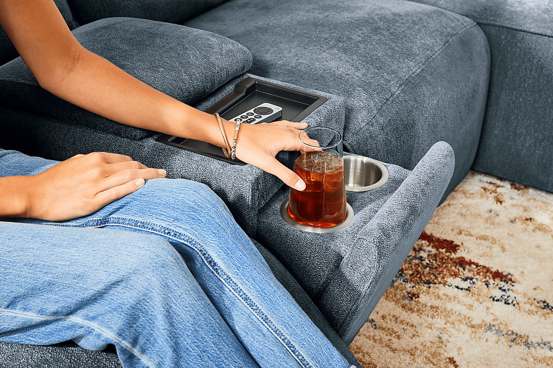 Tremont Indigo 4 Pc Power Reclining Sectional - Image 9