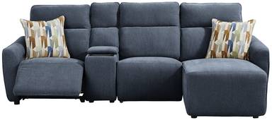 4 pc right arm power reclining sectional
