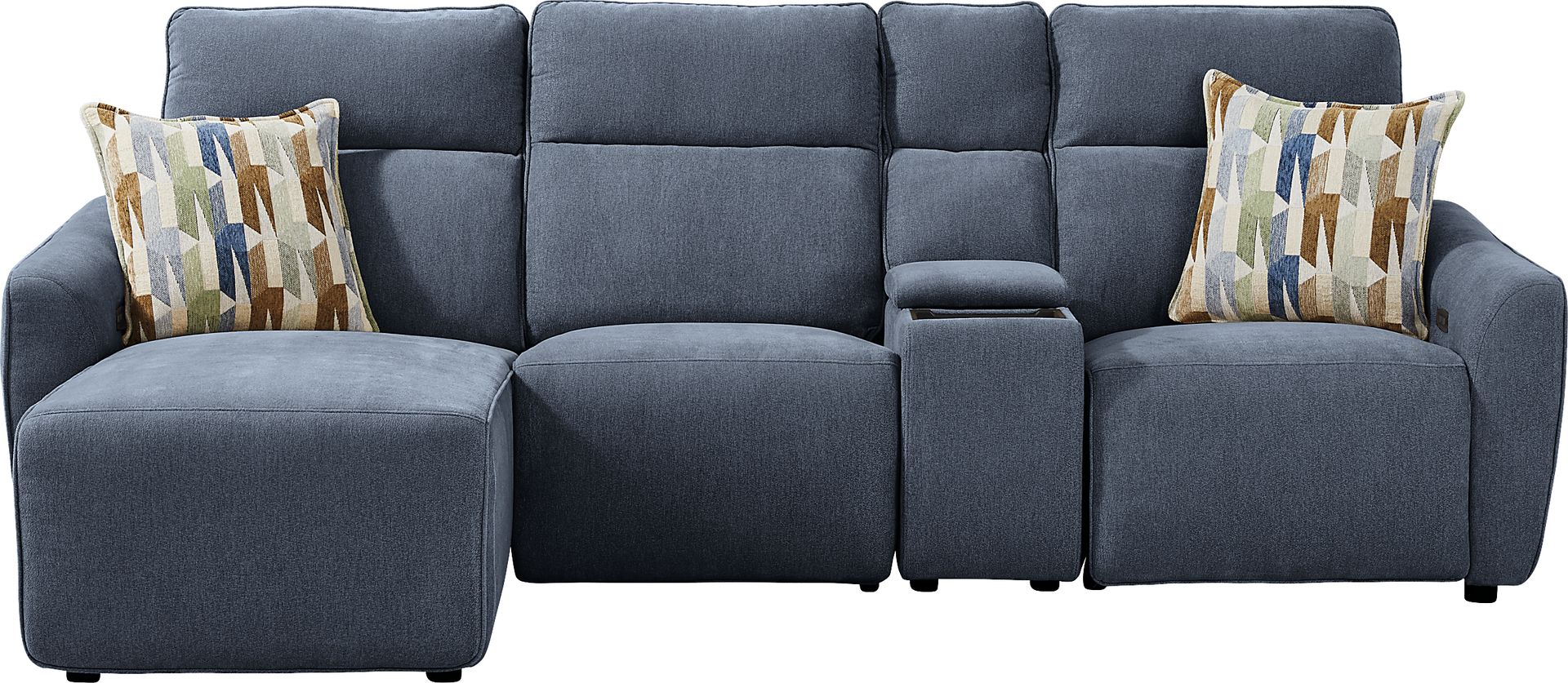 Tremont Indigo 7 Pc Power Reclining Sectional Living Room - Image 5