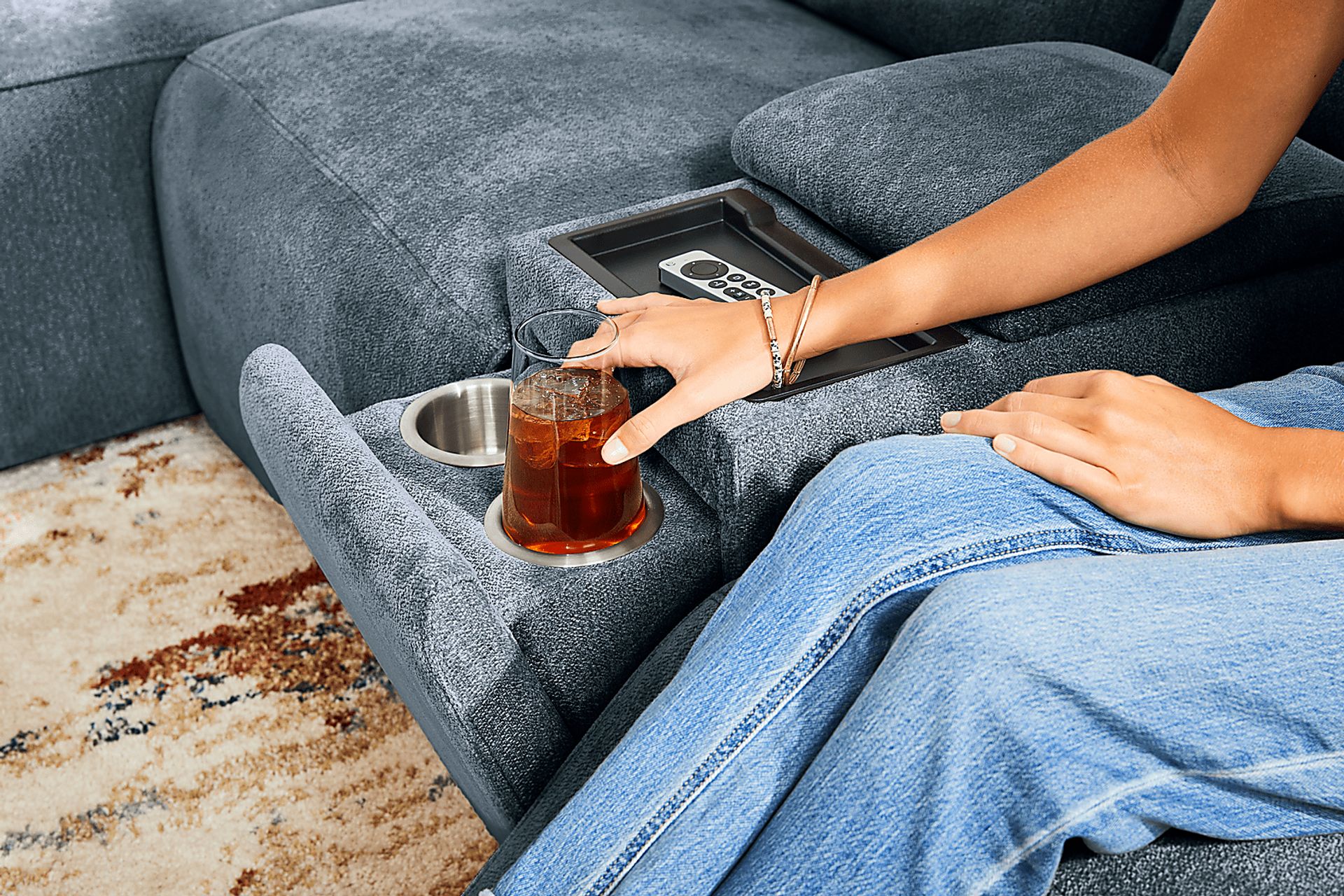 Tremont Indigo 4 Pc Power Reclining Sectional - Image 4