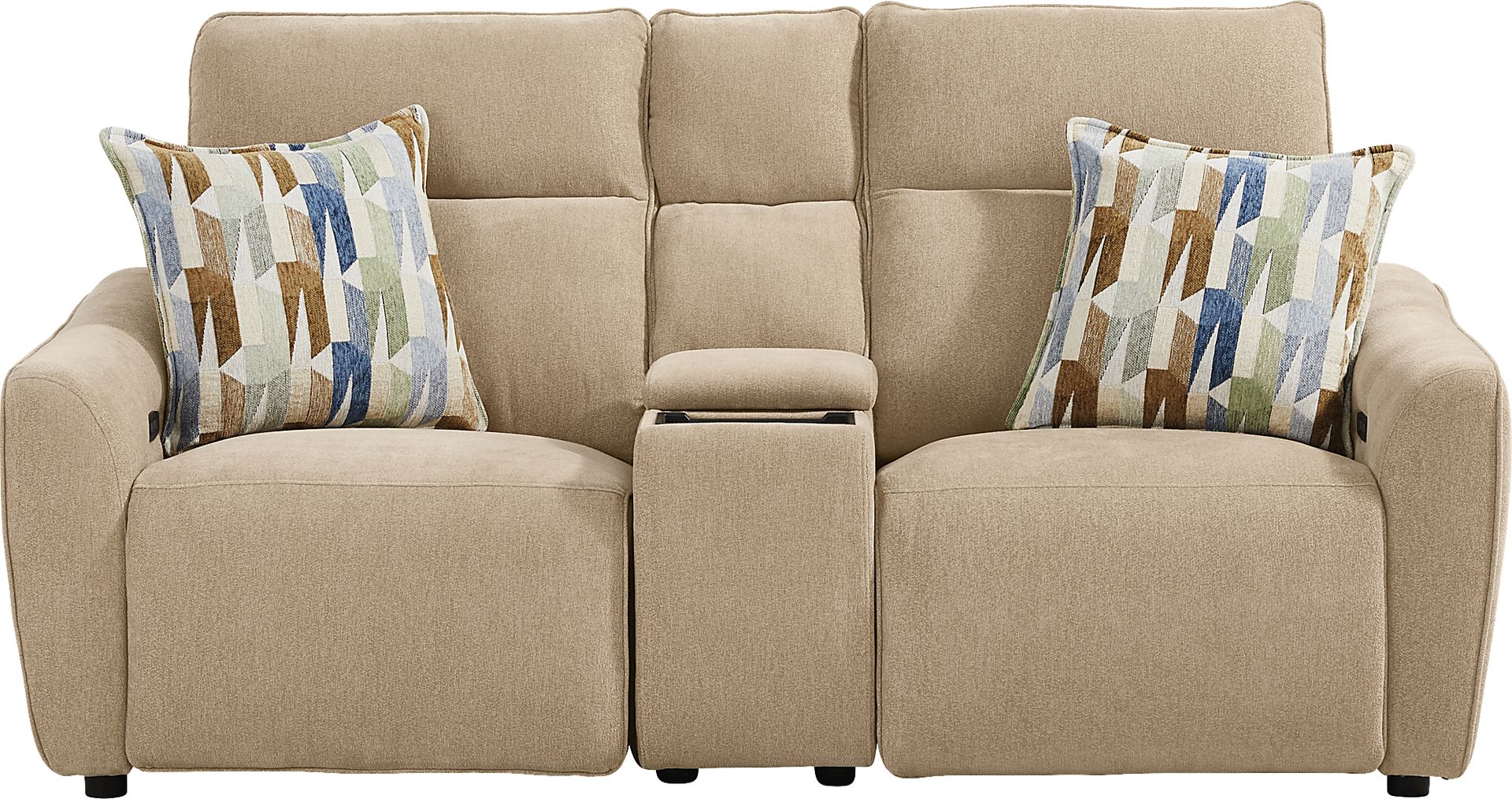 Tremont Sand 3 Pc Power Reclining Console Loveseat - Image 2