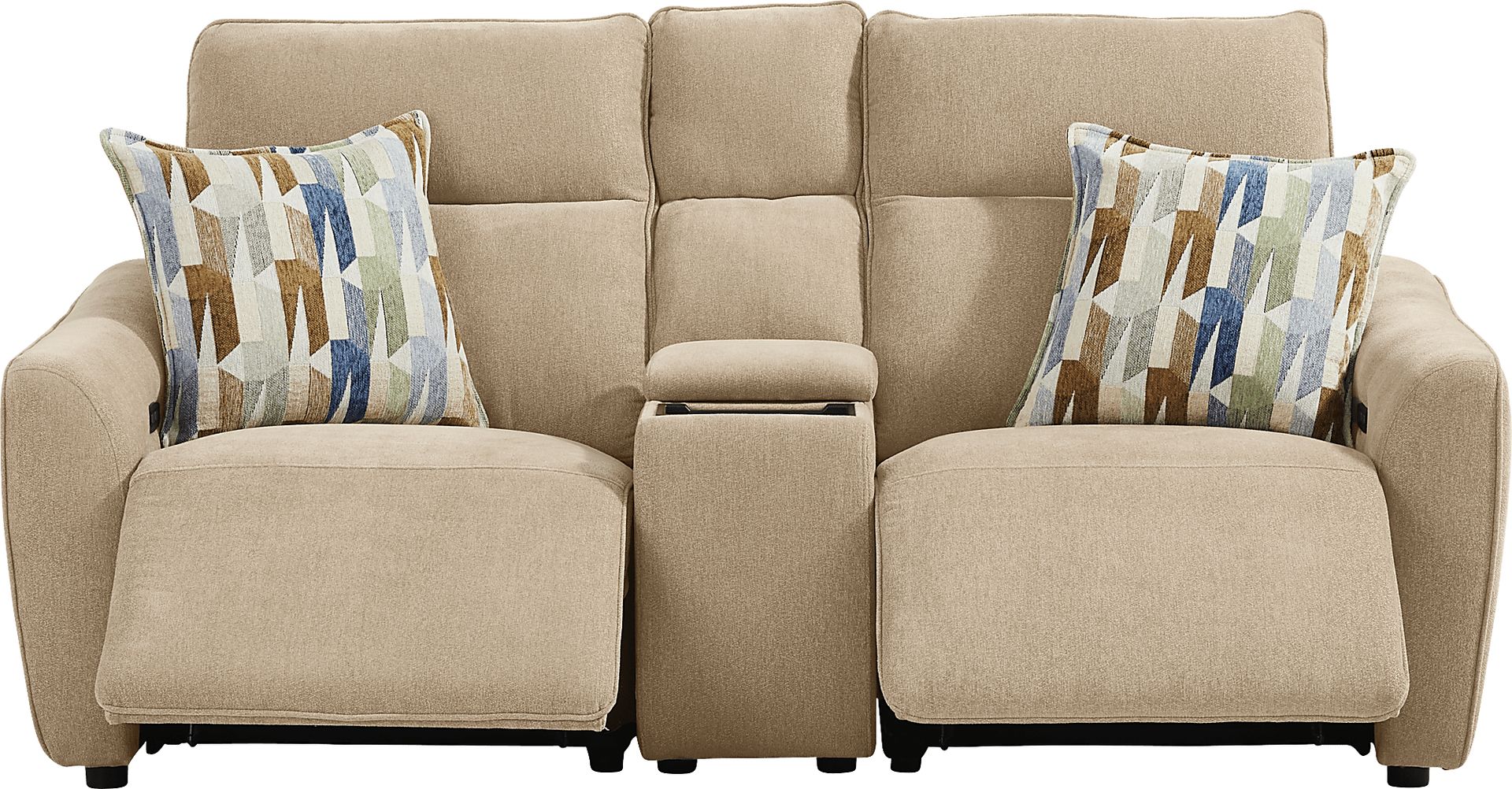 Tremont Sand 3 Pc Power Reclining Console Loveseat - Image 1