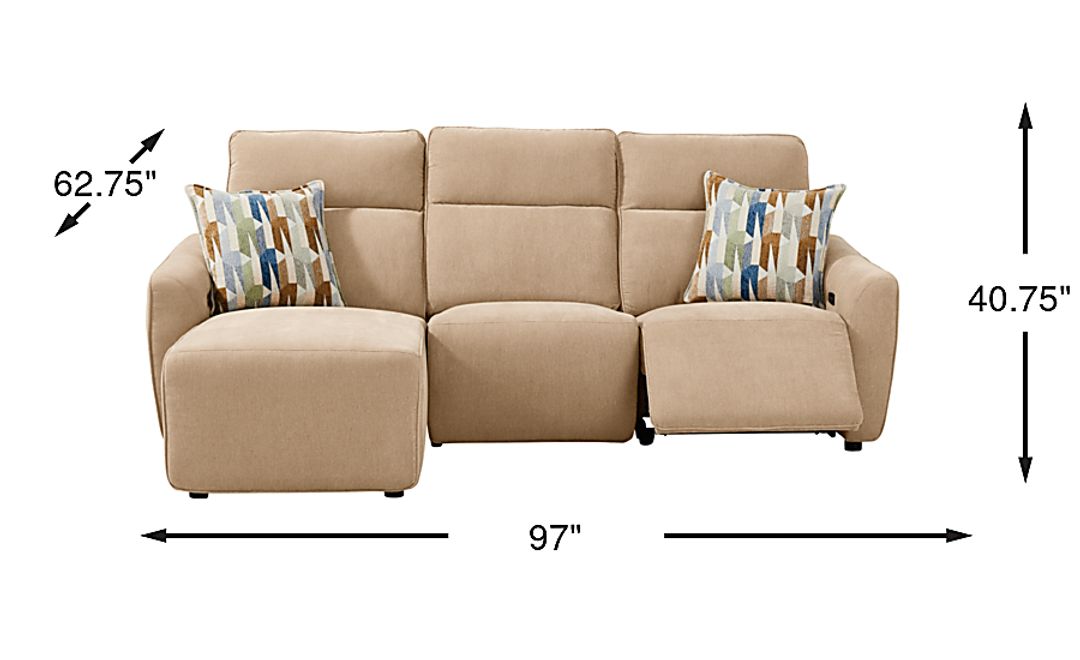 Tremont 3 Pc Power Reclining Sectional