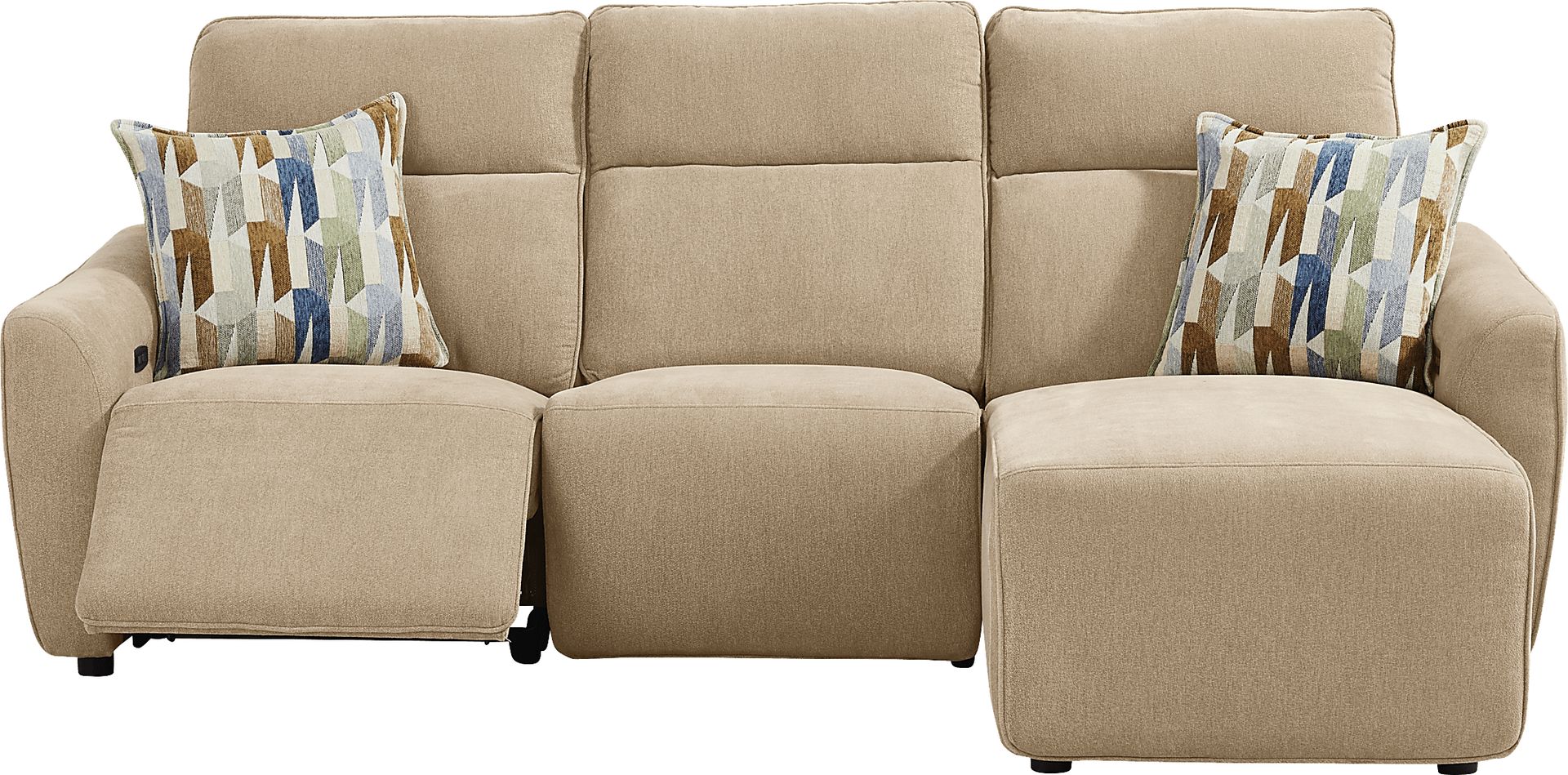 Tremont Sand 3 Pc Power Reclining Sectional - Image 1