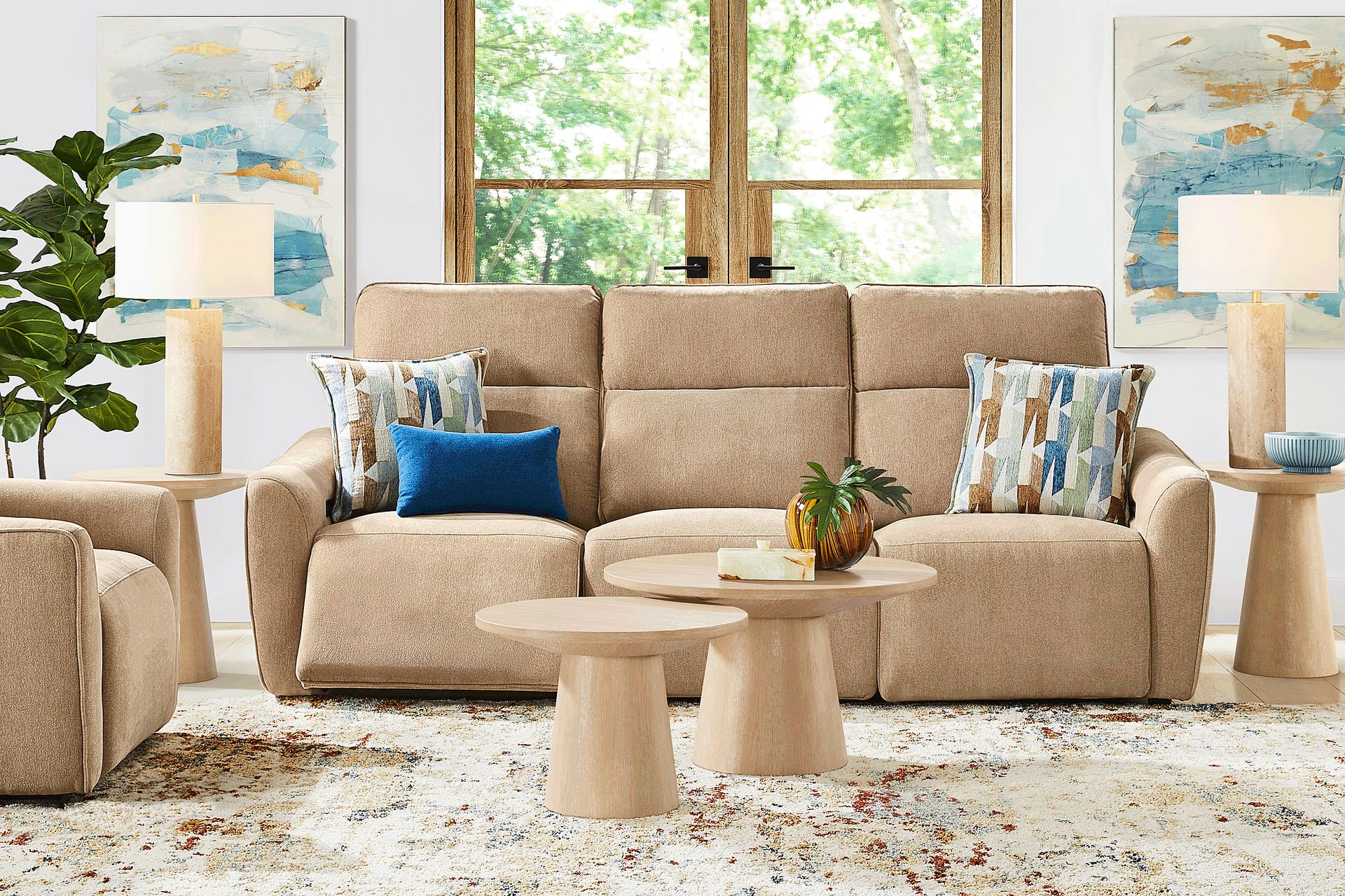 Tremont Sand 3 Pc Power Reclining Sofa - Image 2