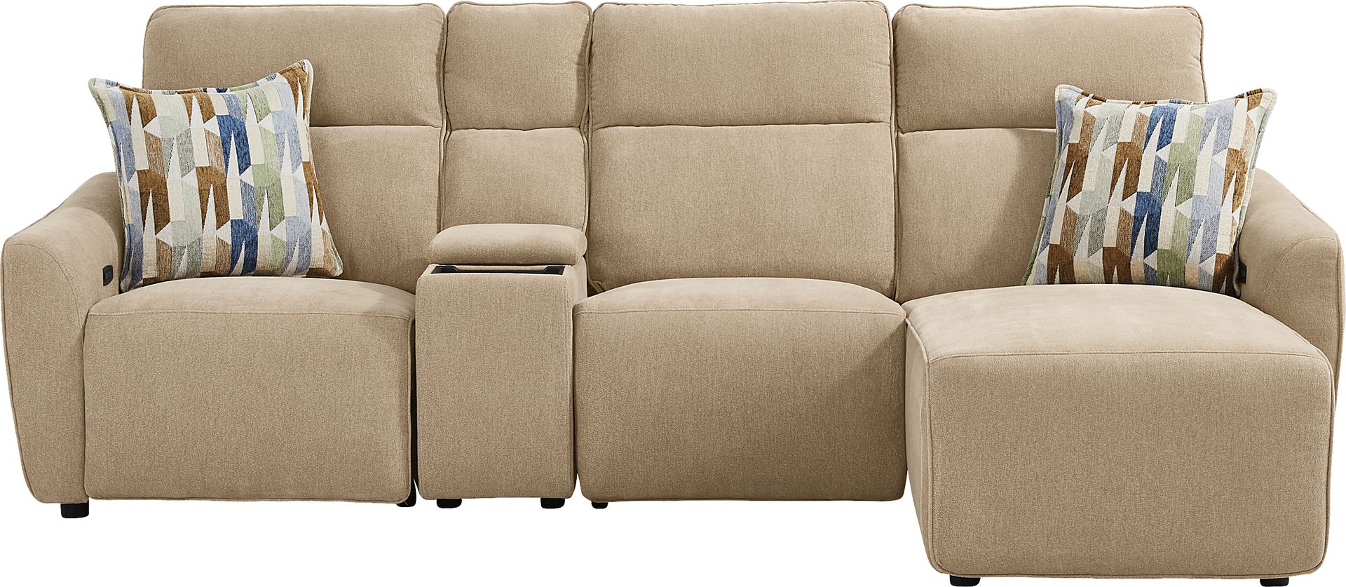 Tremont Sand 4 Pc Power Reclining Sectional - Image 3