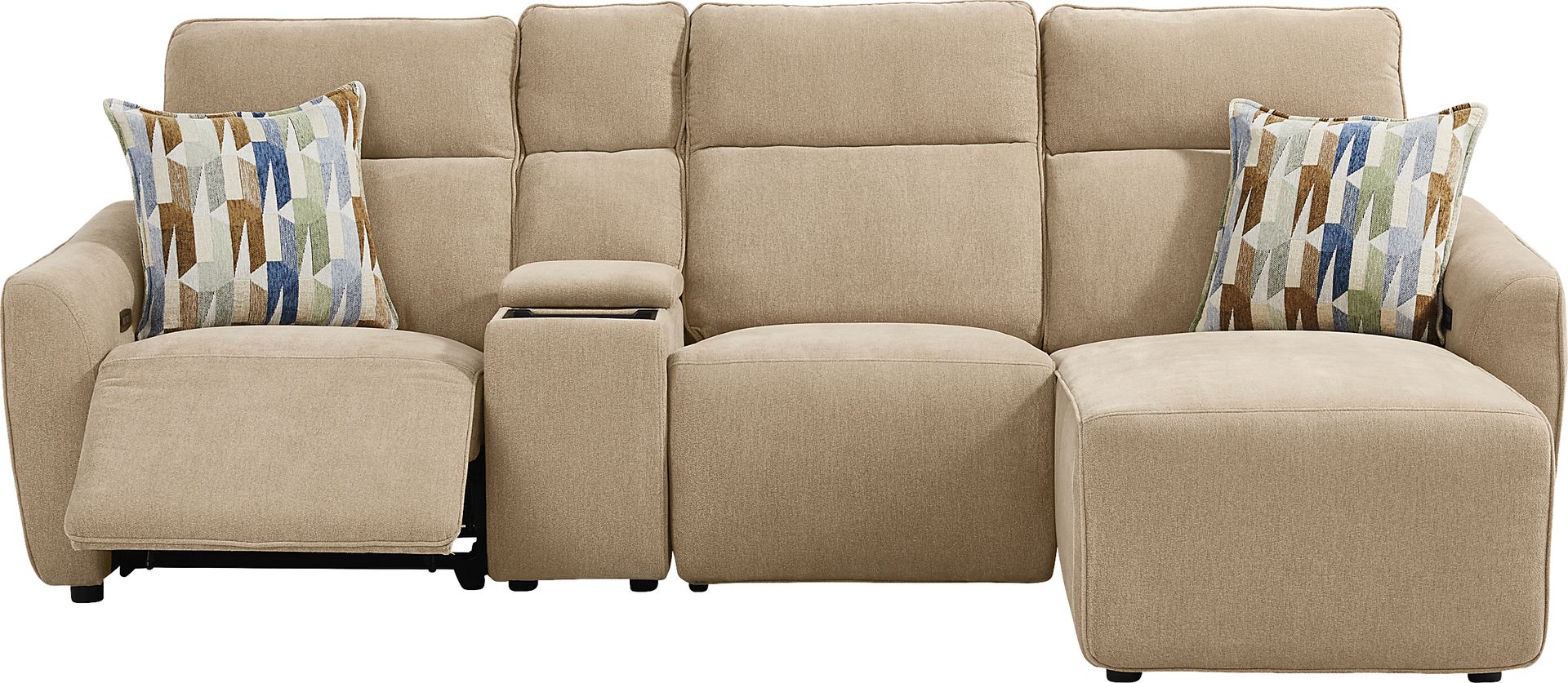 Tremont Sand 4 Pc Power Reclining Sectional - Image 1