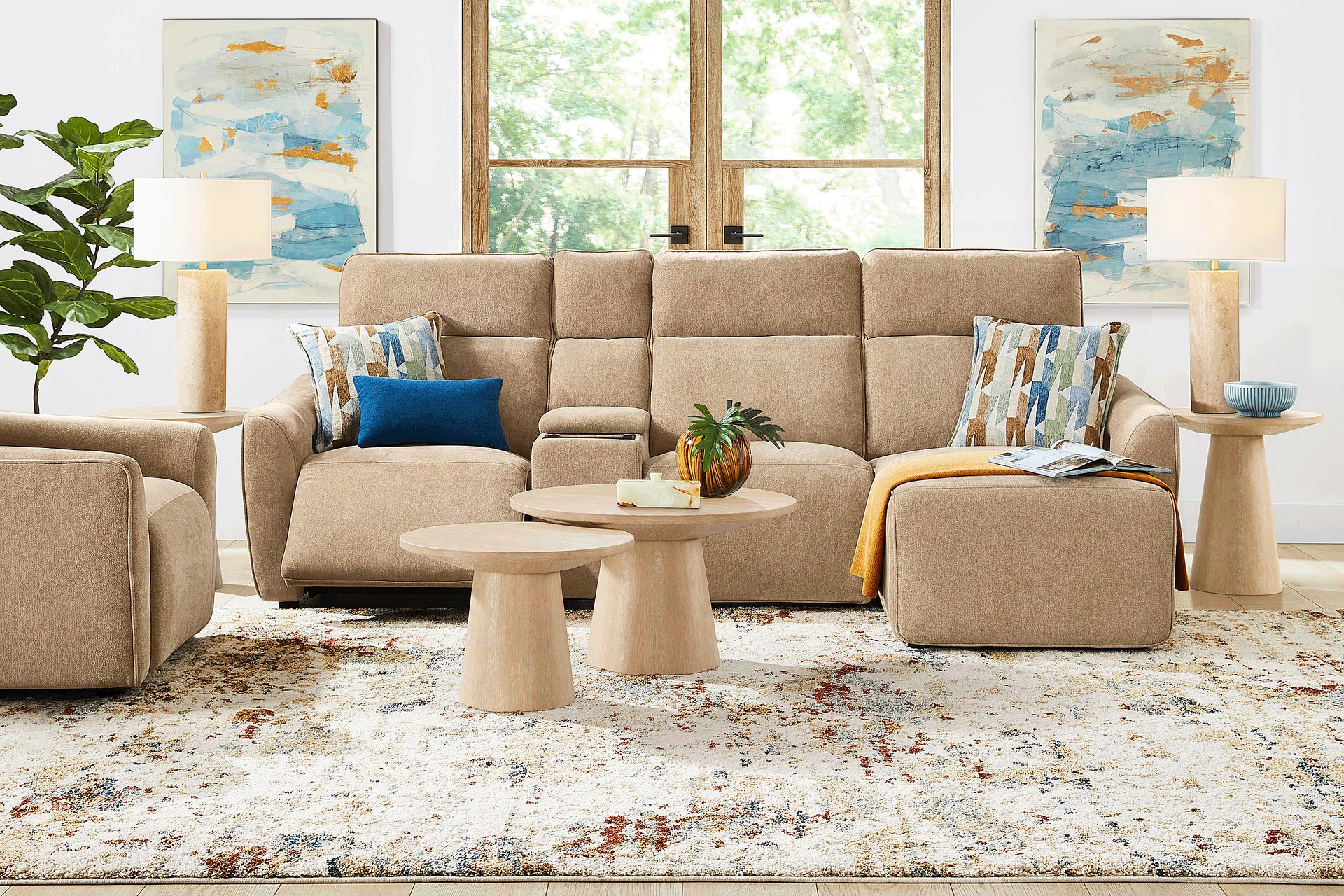 Tremont Sand 4 Pc Power Reclining Sectional - Image 2