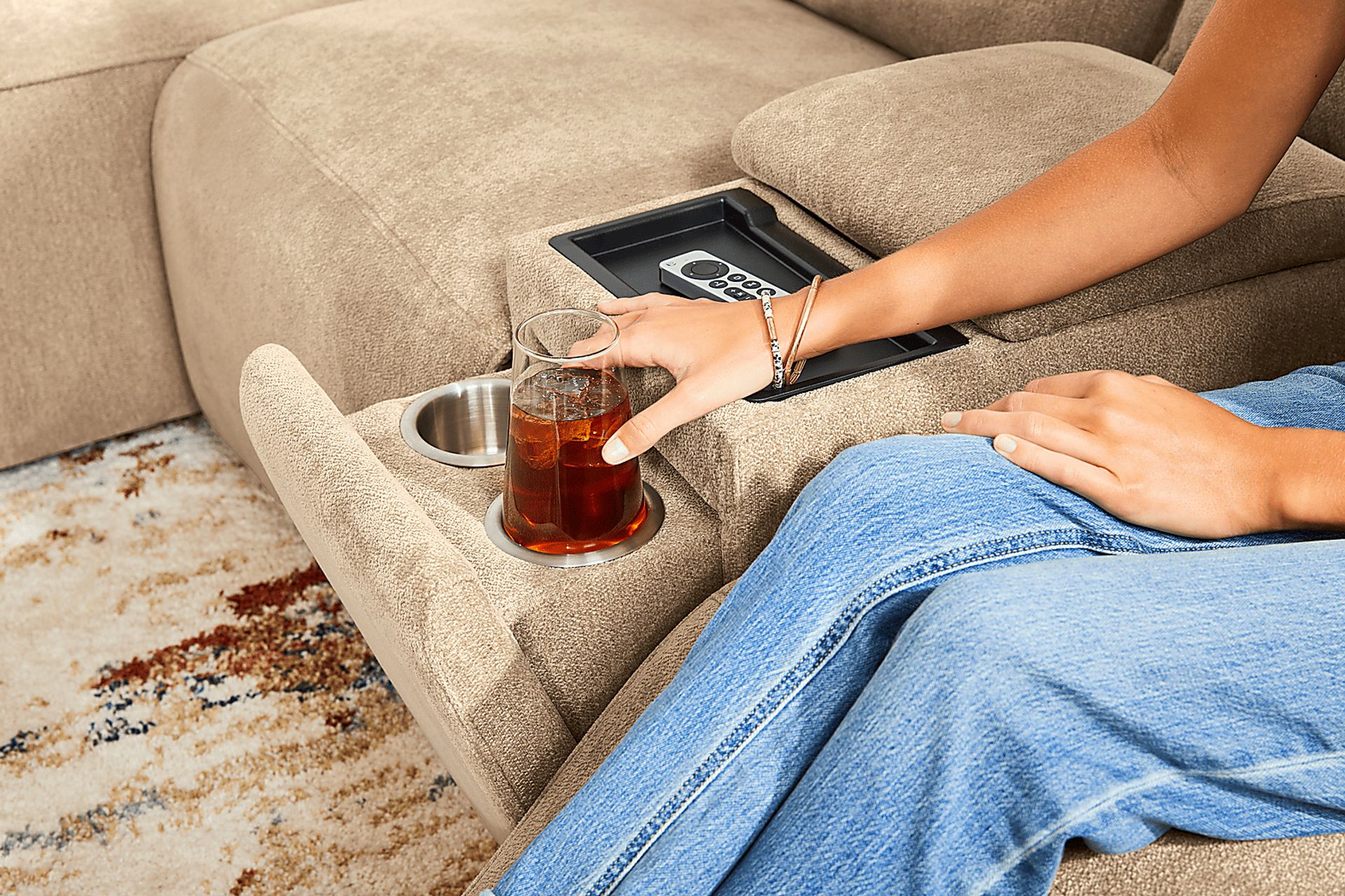 Tremont Sand 4 Pc Power Reclining Sectional - Image 6