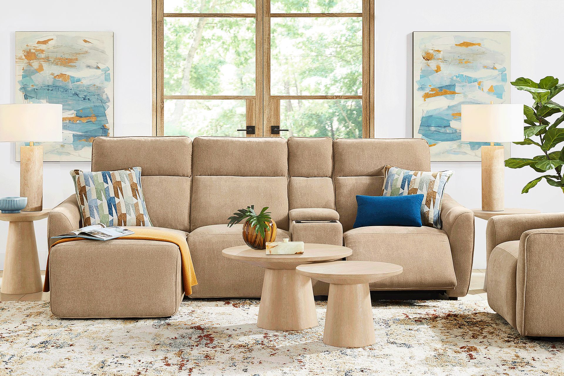 Tremont Sand 4 Pc Power Reclining Sectional - Image 2