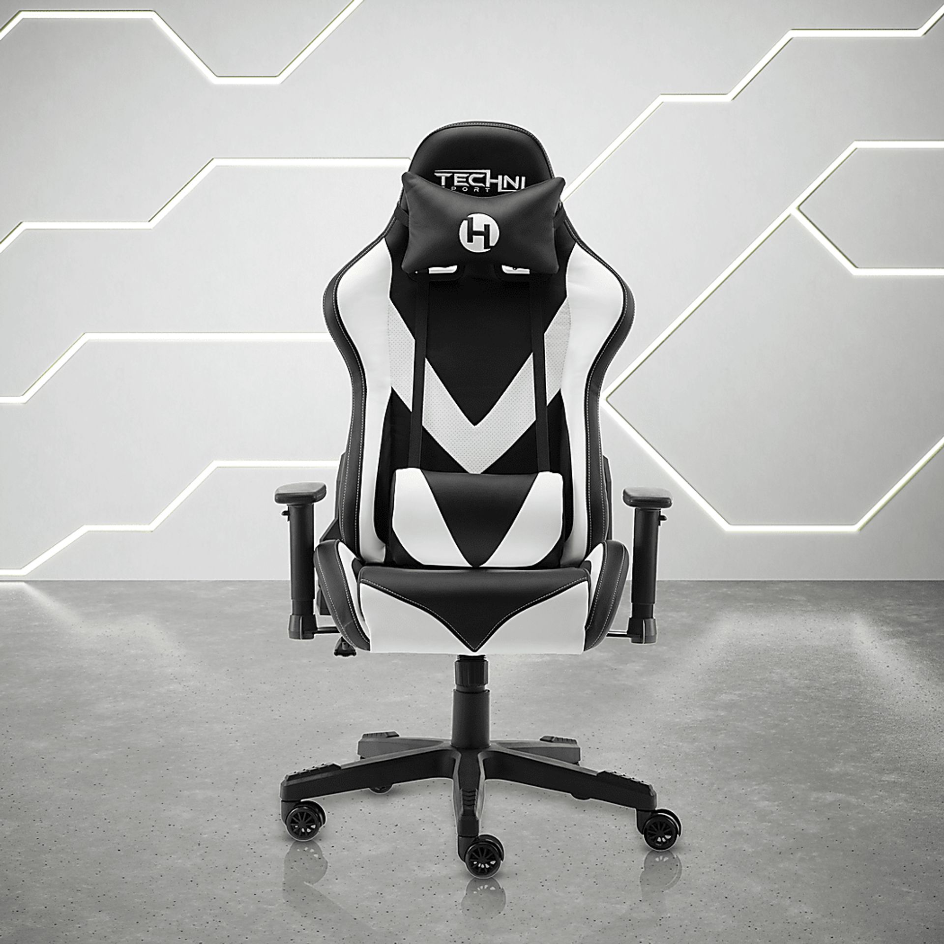Trendiac White/Black PC Gaming Chair - Image 2